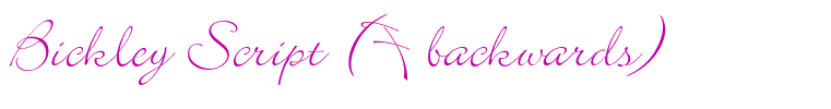 Bickley Script (F backwards)